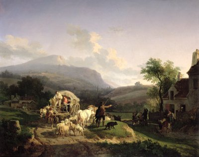 Een Landelijk Landschap, 1821 door Auguste Xavier Leprince